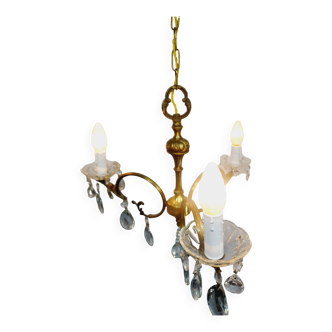 3-light bronze chandelier
