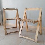 Pair of vintage folding chairs 60s