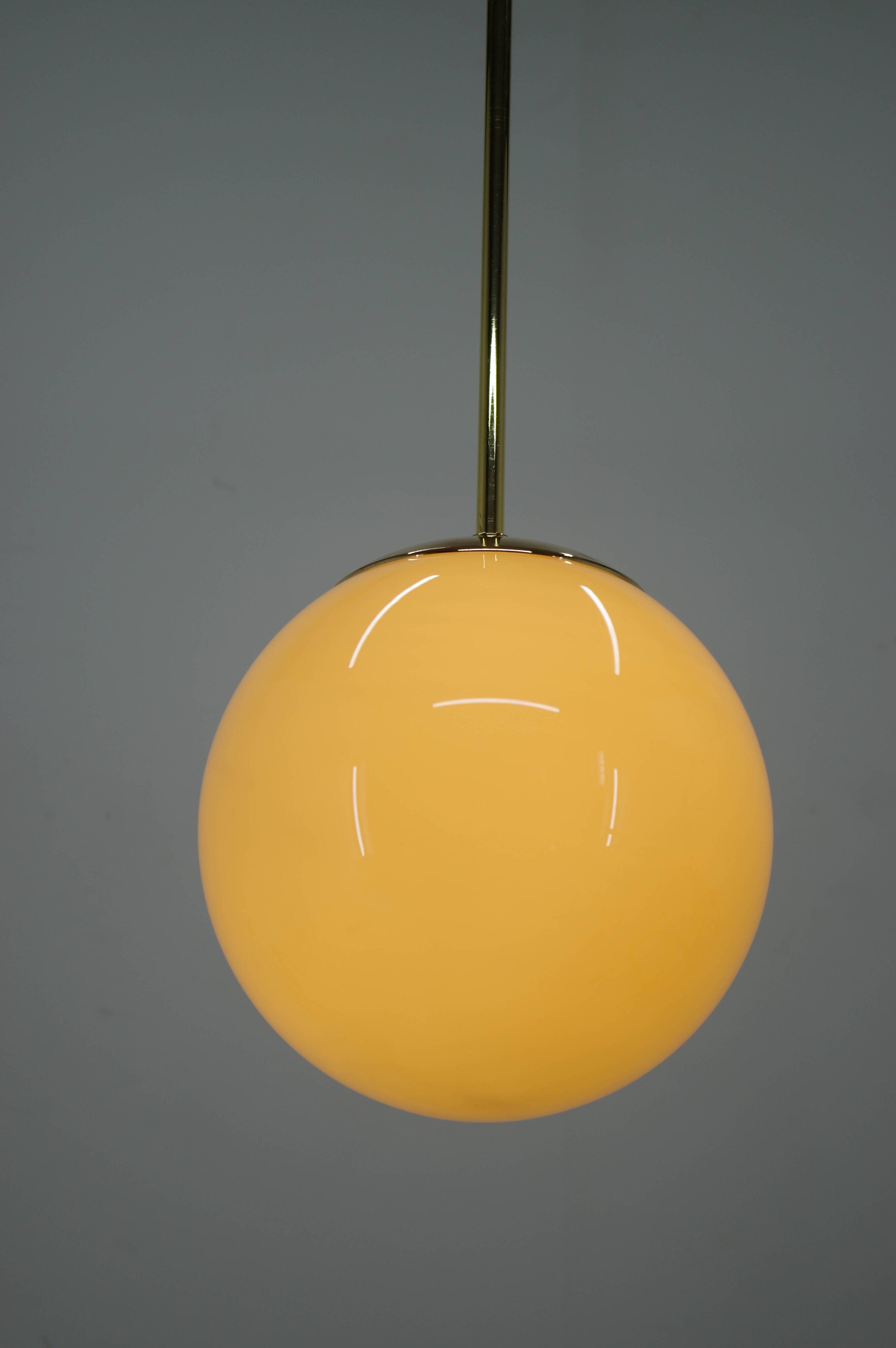 Bauhaus/Functionalist Pendant, 1930s, Restored