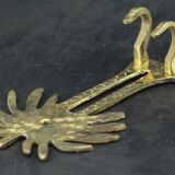 Brass palm towel rack