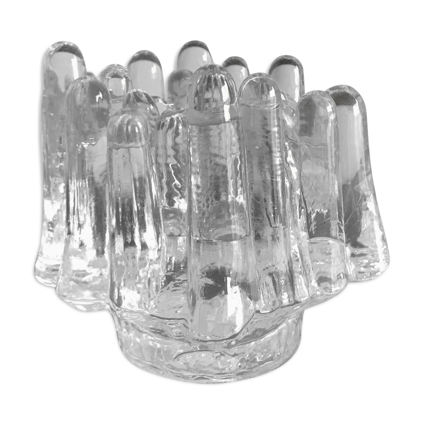 Kosta Boda's Scandinavian vintage glass candlestick