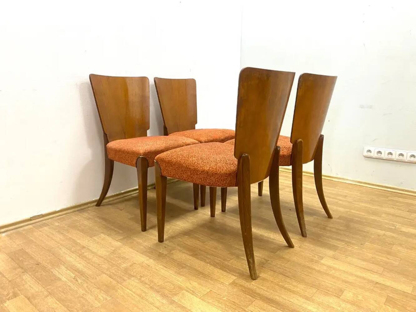 Set of 4 Chairs, Jindřich Halabala, 1960s, Czechoslovakia