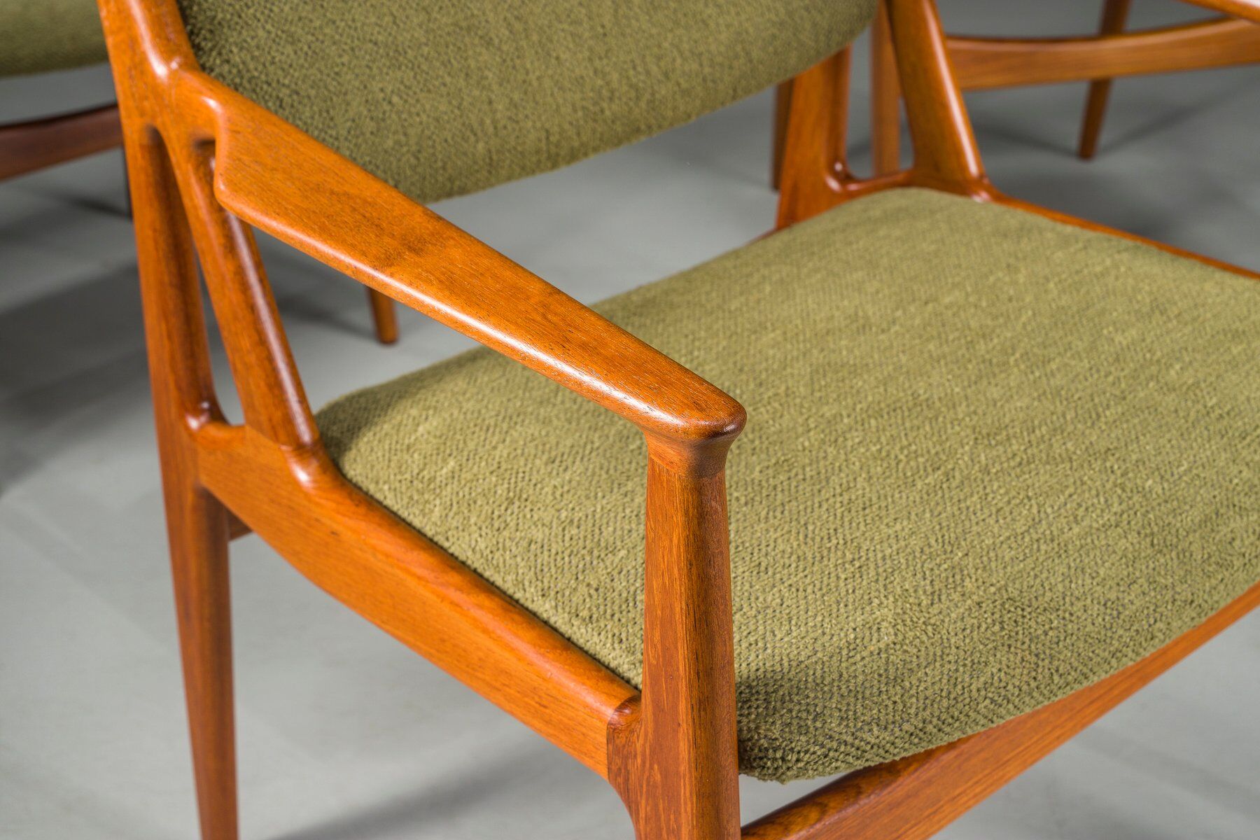 Danish Ella chairs in teak attributed to Arne Vodder for Vamo Sønderborg, 1960s, set of 6