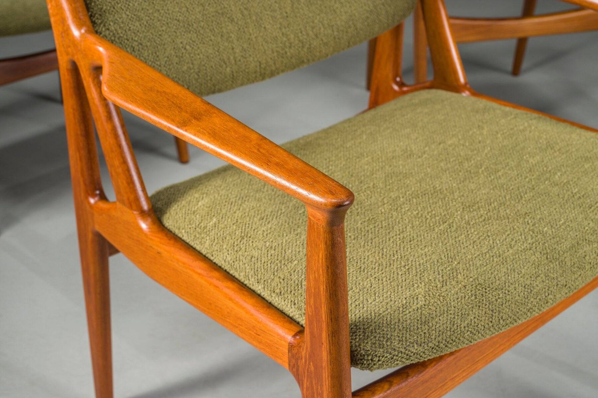 Danish Ella chairs in teak attributed to Arne Vodder for Vamo Sønderborg, 1960s, set of 6