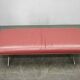 German Koinor Leather Bench with Brushed Stainless Steel Base 2020s