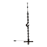 Brutalist cast iron & marine chain links floor lamp, France 1960s.