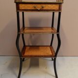 Table d'appoint antique Napoléon 3 avec marqueterie