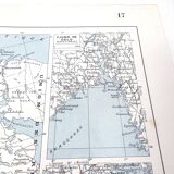 Old map Scandinavia Norway Sweden Finland 43x43cm from 1950