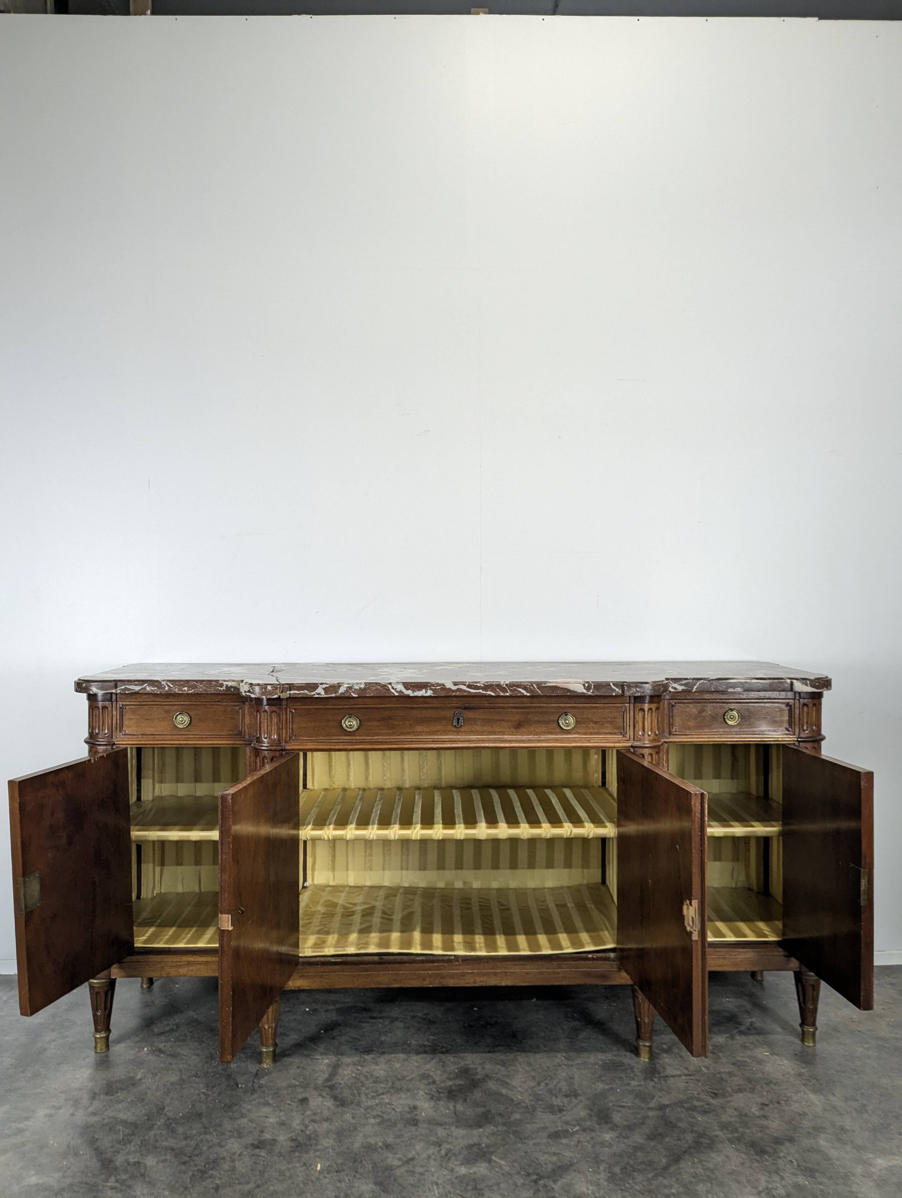 Louis XVI style enfilade in mahogany, late 19th century.