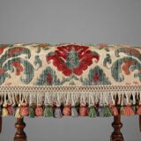 Early 20th Century Wood & Fabric footstool, France