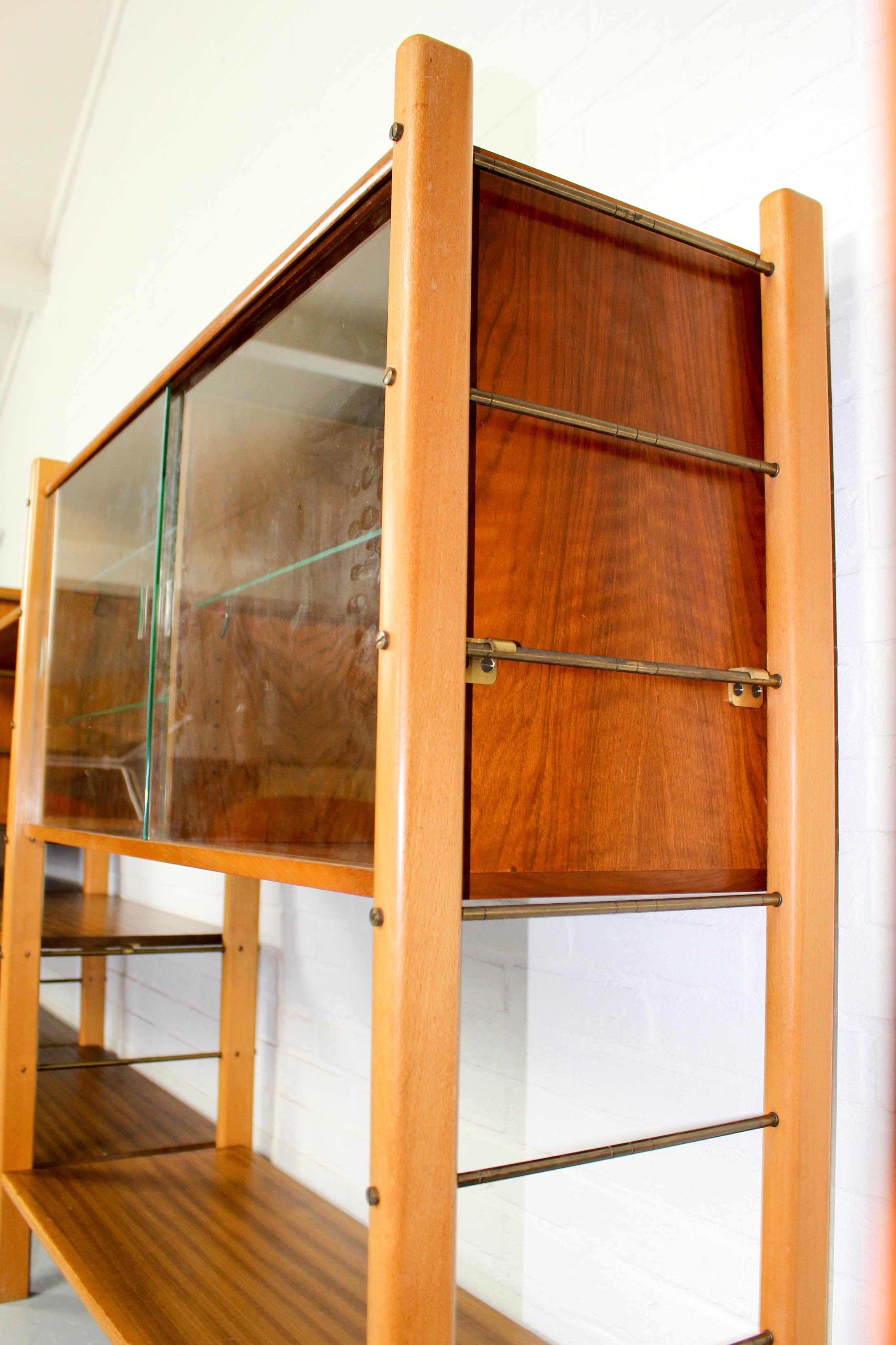 William Watting walnut wall rack Fristho Franeker, 1956