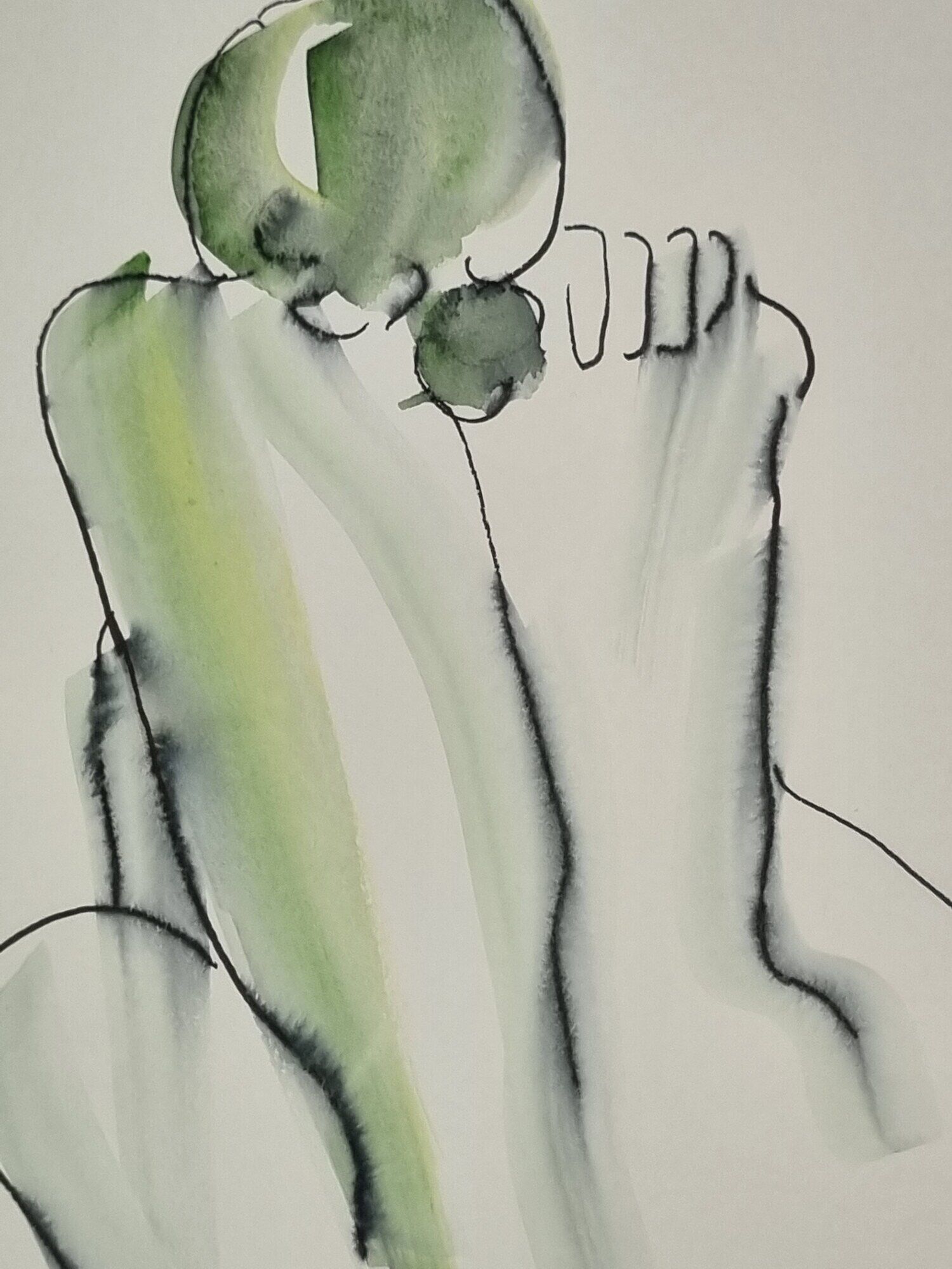 Study of nude back 02, French school of the twentieth century, 41 x 33 cm