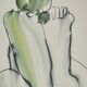 Study of nude back 02, French school of the twentieth century, 41 x 33 cm