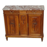 Art Deco buffet in walnut and marble