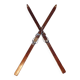 Pair of vintage wooden skis L=203