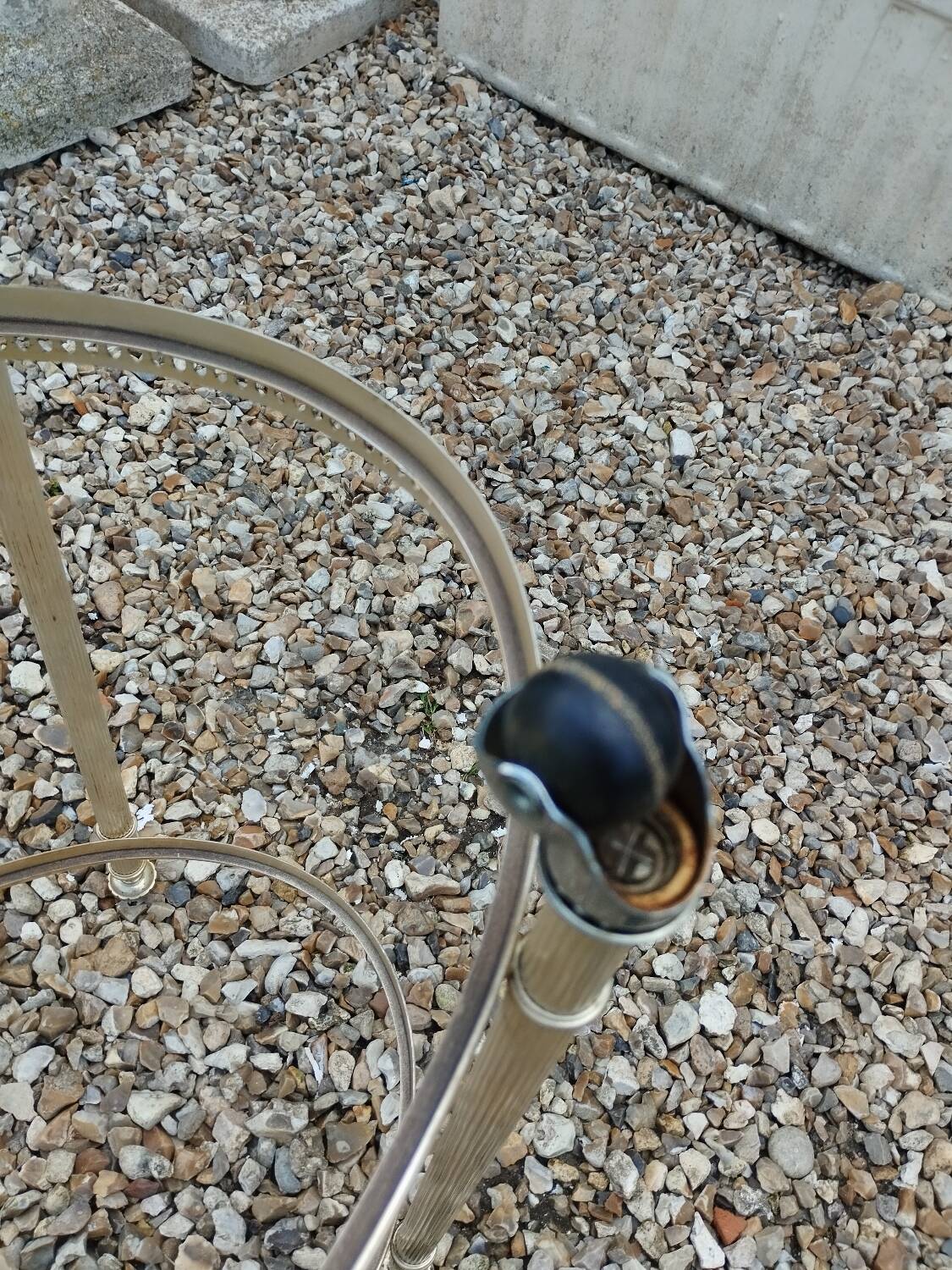 Old vintage rolling serving table