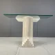 Table console en travertin vintage dans le style de Carlo Scarpa, années 1970.