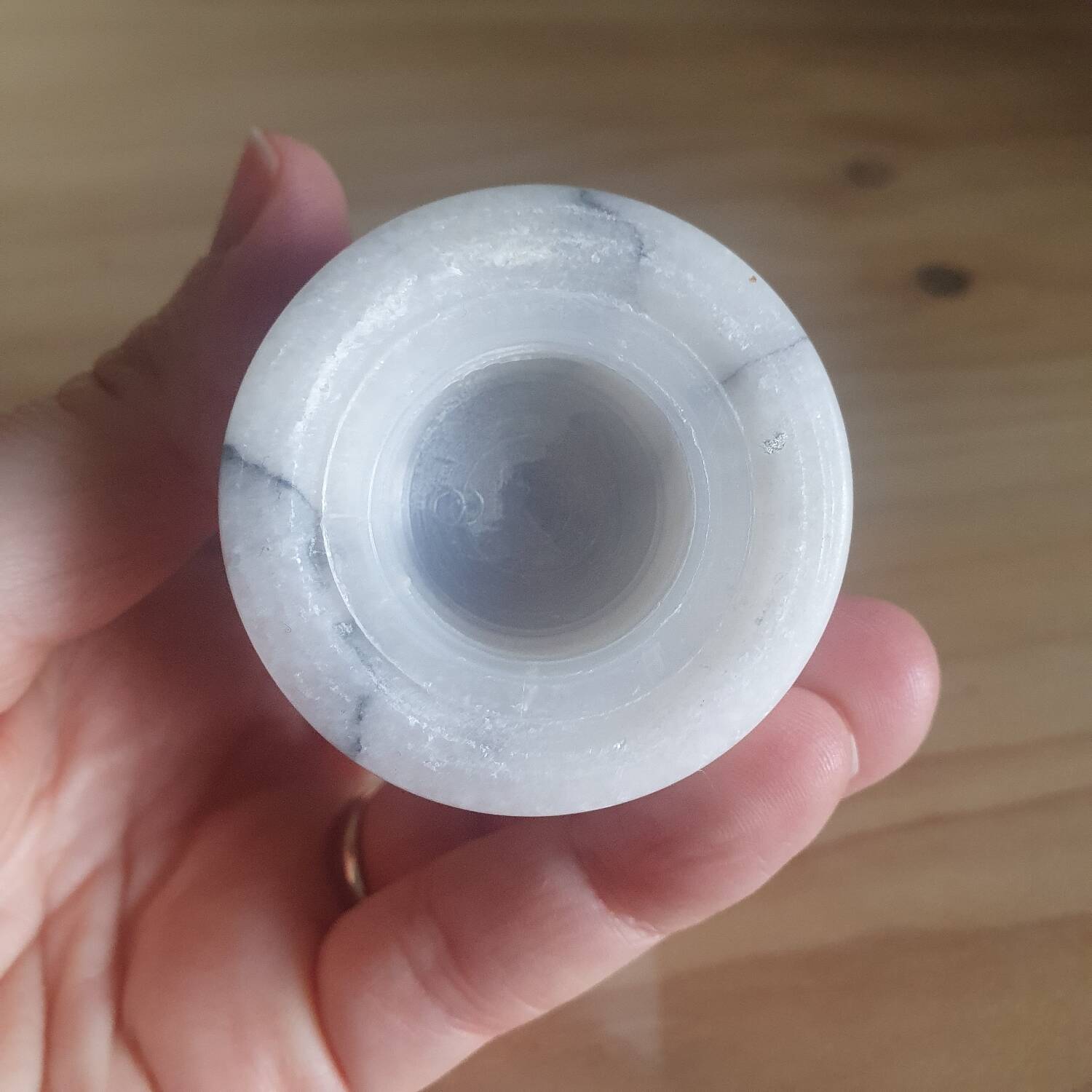 Marble salt and pepper shakers