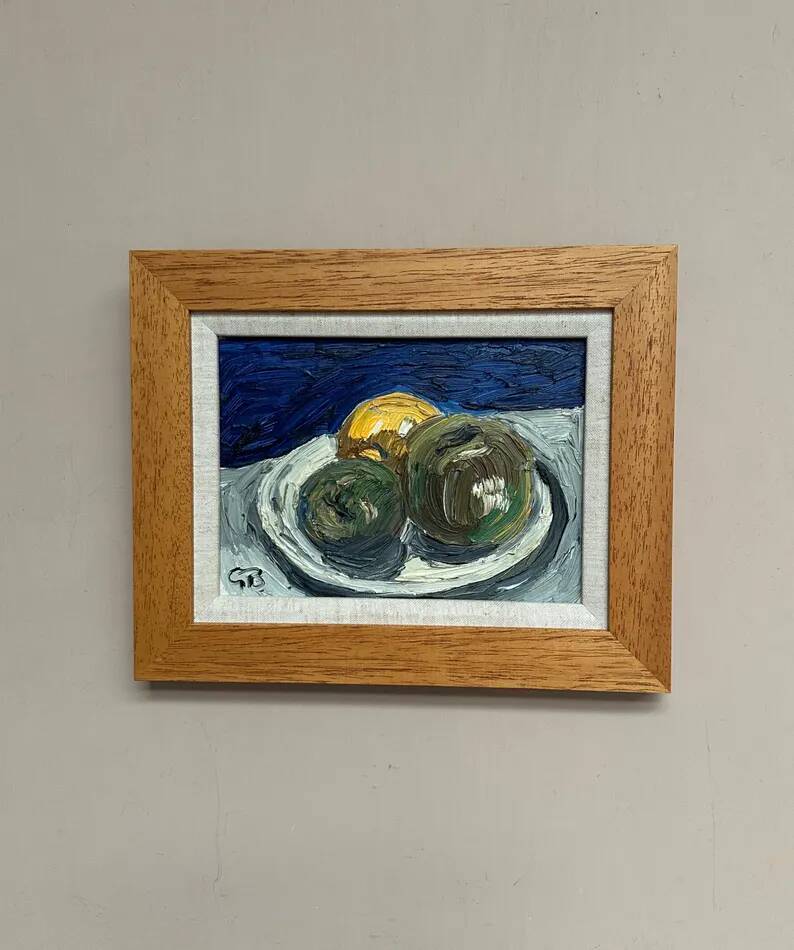 Original Swedish Oil on Panel – “Still Life” by Göran Brunius (1911–2005) – Signed