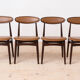 Mid Century Modern Dining Set, Round Table with 4 Fredrik Kayser Chairs