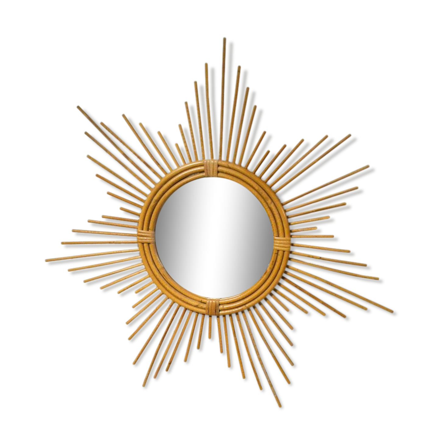 Rattan sun mirror