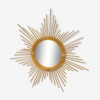 Rattan sun mirror