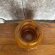 Antique Orange Marbled Glass Jar Pot + Vintage Kitchen Lid #B721