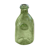 Biot stamped blown glass bottle