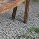 Old solid wood workbench – character console, thick top – 165 cm