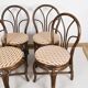 Set of 4 turned wicker chairs, vintage.