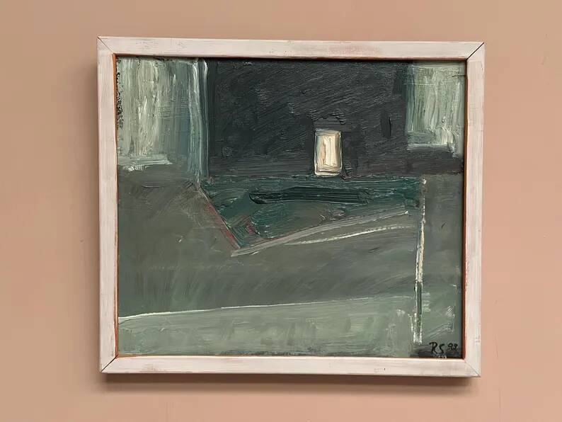 Original Swedish Oil on Hardboard – “Still Life” by Robert Svensson (1963–2016) – Signed – Vintage & Framed – 32.5 × 28.5 cm