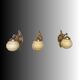 Vintage Imperio style sconces, years 40. Set of 3