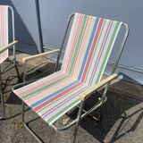 Pair of foldable camping chairs
