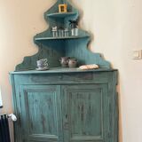 Patinated corner dresser