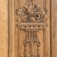 Armoire parisienne vitrée art déco bois brut 1930