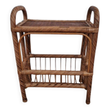 Vintage rattan serving trolley