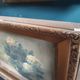Vintage French oil painting of chrysanthemums, signed