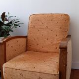 Ensemble de 3 canapés + grand tapis | Bois + tissu rembourré