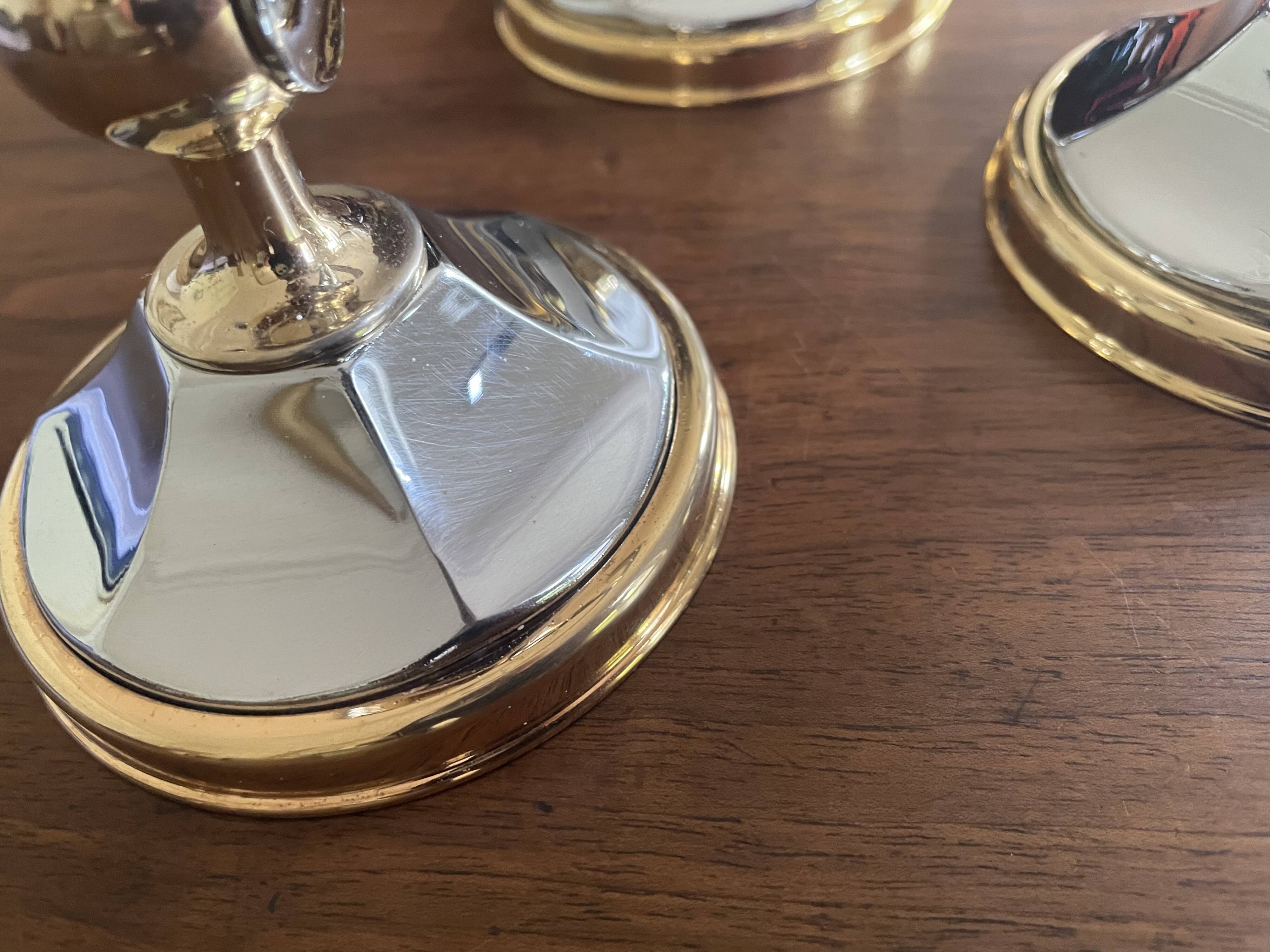 Chrome and gold metal coat rack