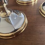 Chrome and gold metal coat rack