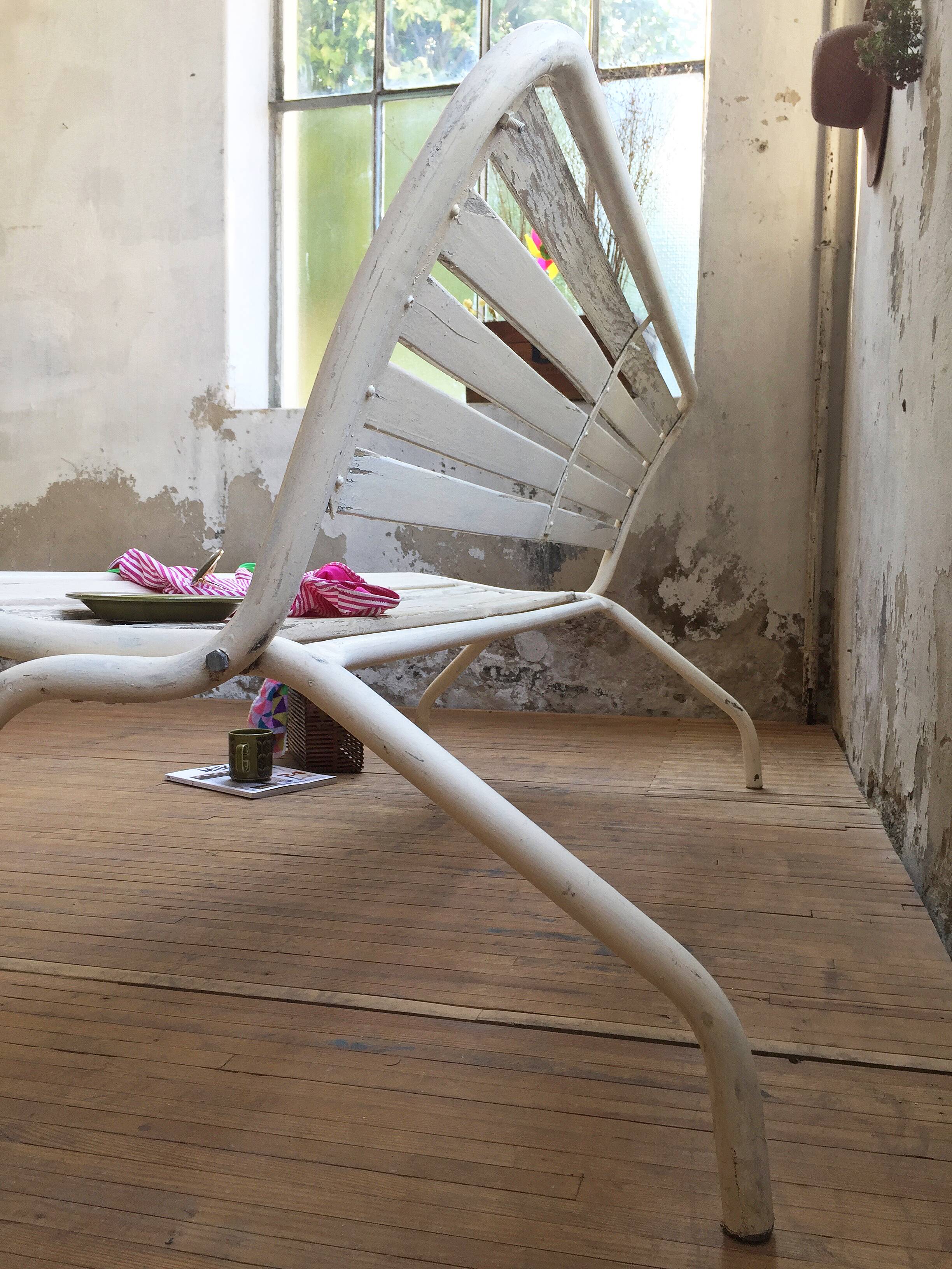 Banc pliant en métal