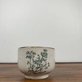 Set of 4 "herbarium" tea cups, 1960/70, ceramic