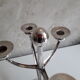 Silver metal chandelier by Gustav Beran for Keltum