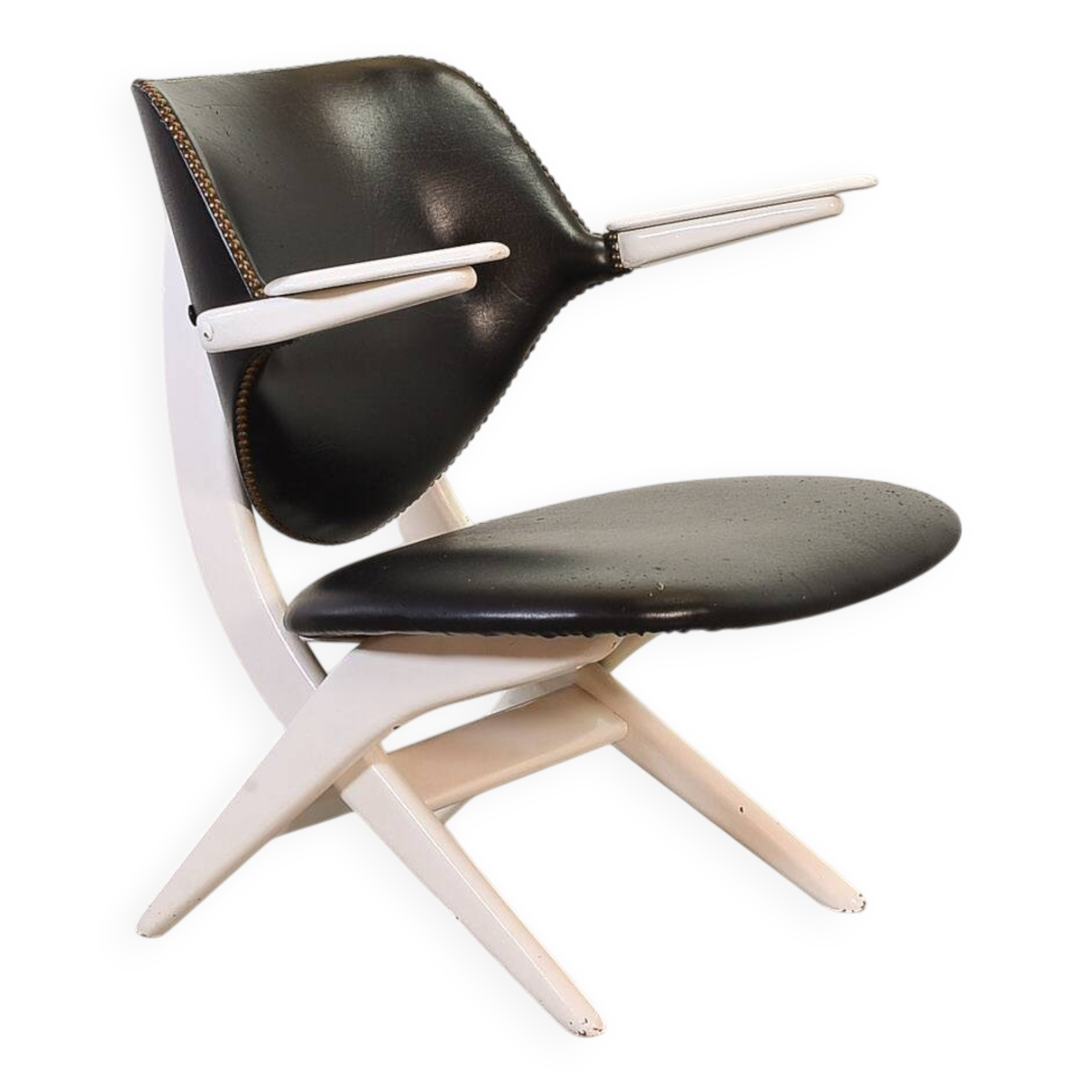 Louis van Teeffelen Dutch Design 'Pelican' Teak Lounge Chair for Webe 1960s