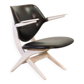 Fauteuil lounge en teck « Pelican » de Louis van Teeffelen, design néerlandais, pour Webe, années 1960