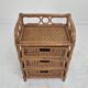 Italian Rattan and Wicker Three-Drawer Chest, 1970s