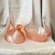 Chicken in porty glass of pink orange color