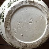 Art Deco vase signed GV (Croismare) raw and glazed ceramic