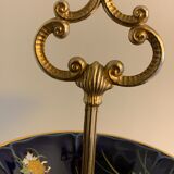 Cobalt blue porcelain display or servant, 3 floors