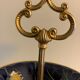 Cobalt blue porcelain display or servant, 3 floors